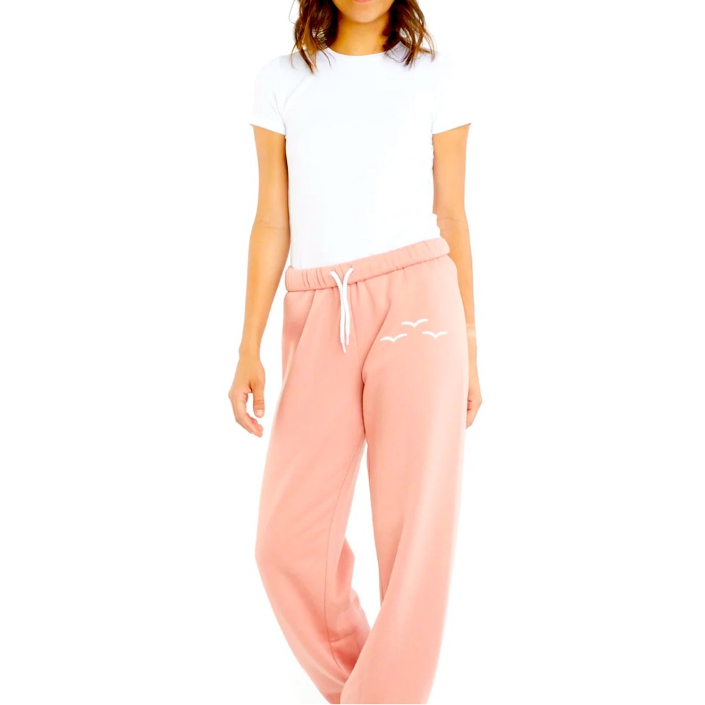 Women's Pink Drawstring Joggers